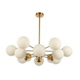 Hanglamp Rama opaal glas 12 lichts - Goud