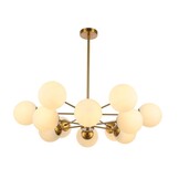 Hanglamp Rama opaal glas 12 lichts - Goud