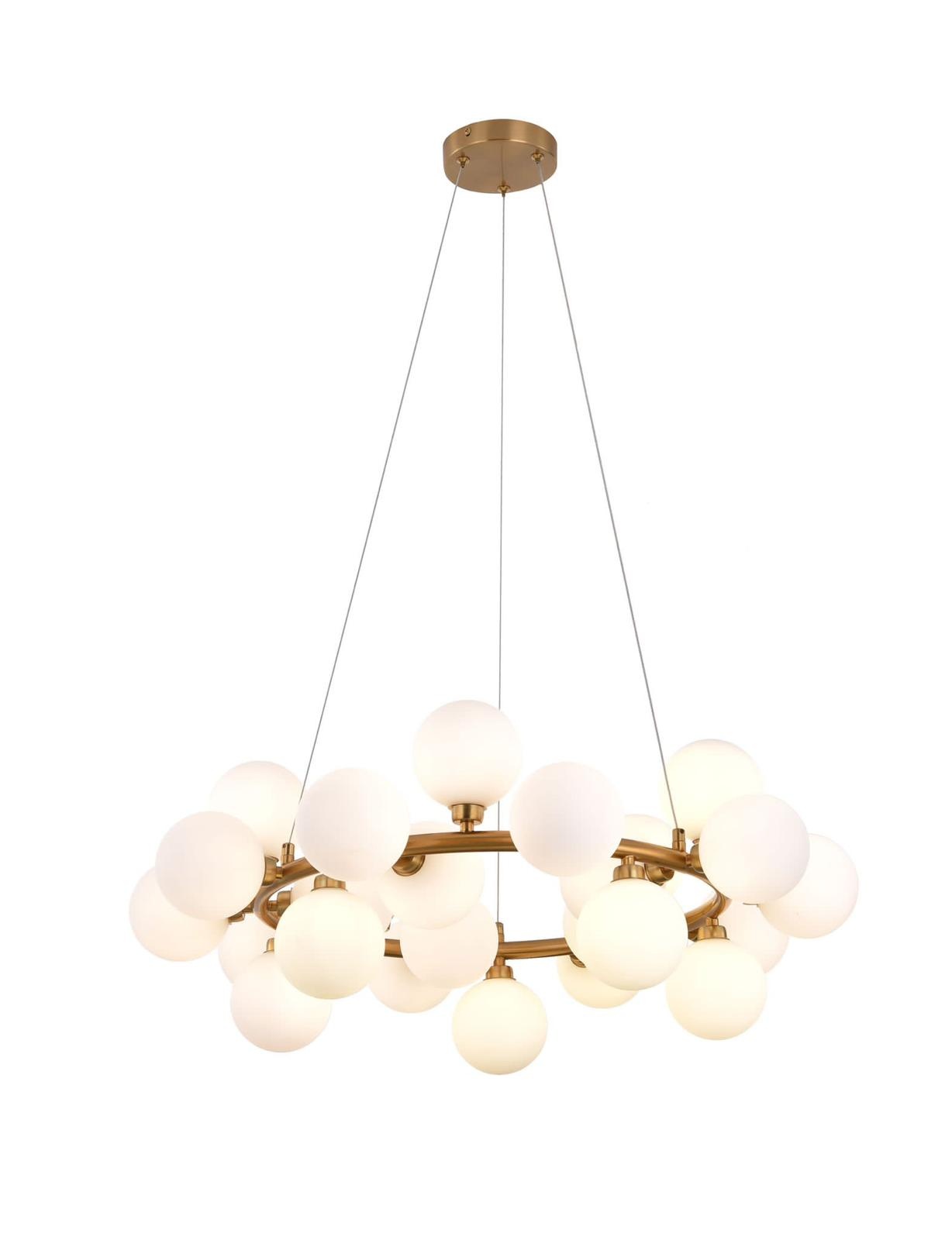 Hanglamp Infinity opaal glas | Goud