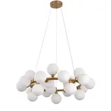 Hanglamp Infinity opaal glas | Goud