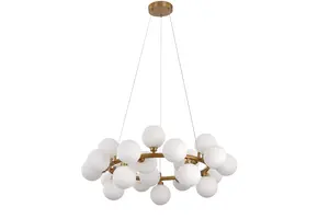 Hanglamp Infinity opaal glasÊ Goud