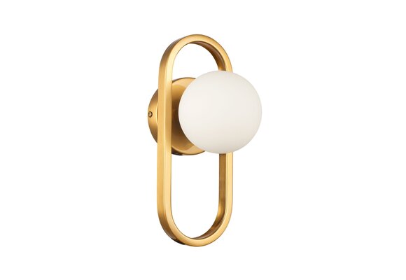 Wandlamp Jade opaal glas | 1 lichts - Goud
