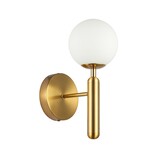 Wandlamp Emmy opaal glas | 1 lichts - Goud