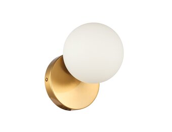 Wandlamp Rama opaal glas | 1 lichts - Goud