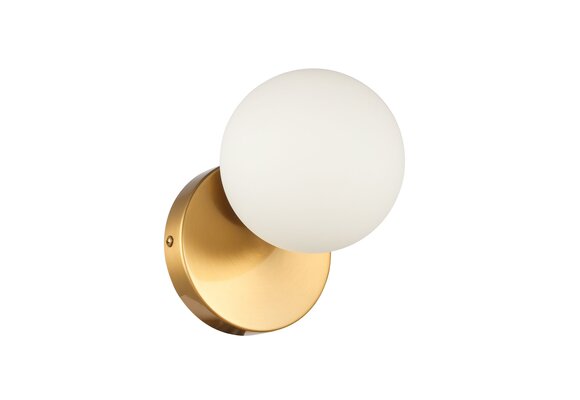 Wandlamp Rama opaal glas | 1 lichts - Goud