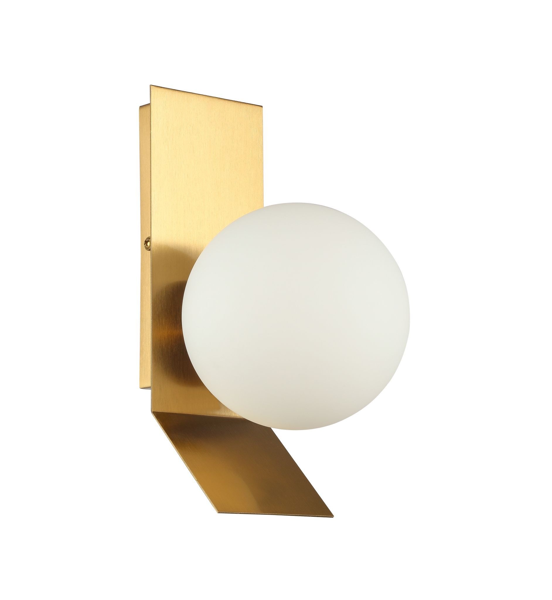 Wandlamp Nora opaal glas | 1 lichts - Goud
