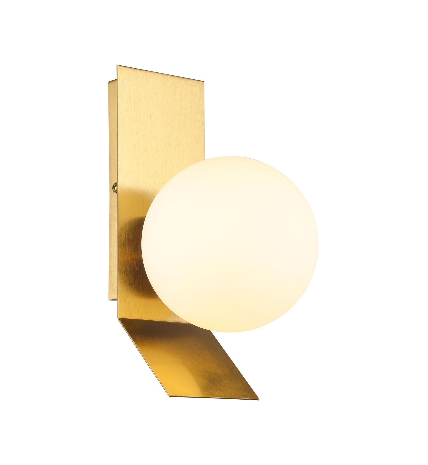 Wandlamp Nora opaal glas | 1 lichts - Goud