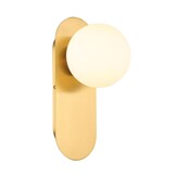 Wandlamp Mila opaal glas | 1 lichts - Goud