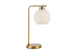 Tafellamp Céline opaal glas | 1 lichts - Goud