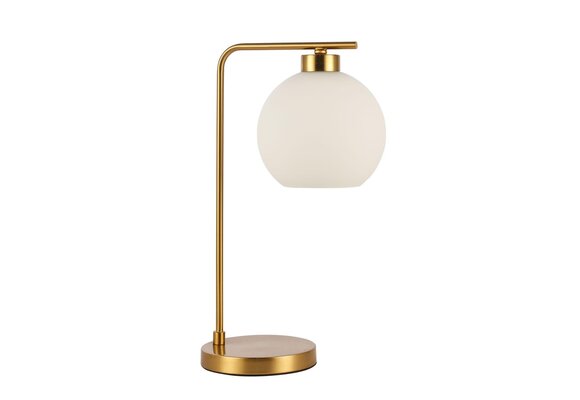 Tafellamp Céline opaal glas | 1 lichts - Goud