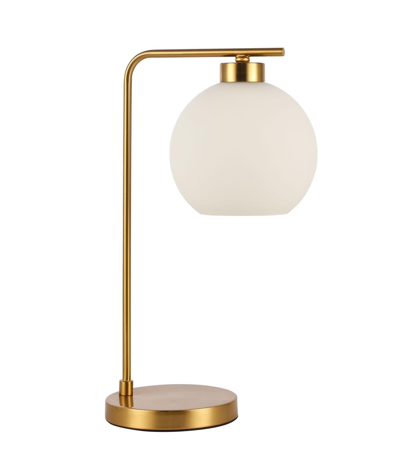 Tafellamp Céline opaal glas | 1 lichts - Goud