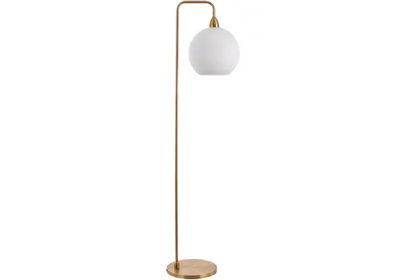 Vloerlamp Céline opaal glas | 1 lichts - Goud