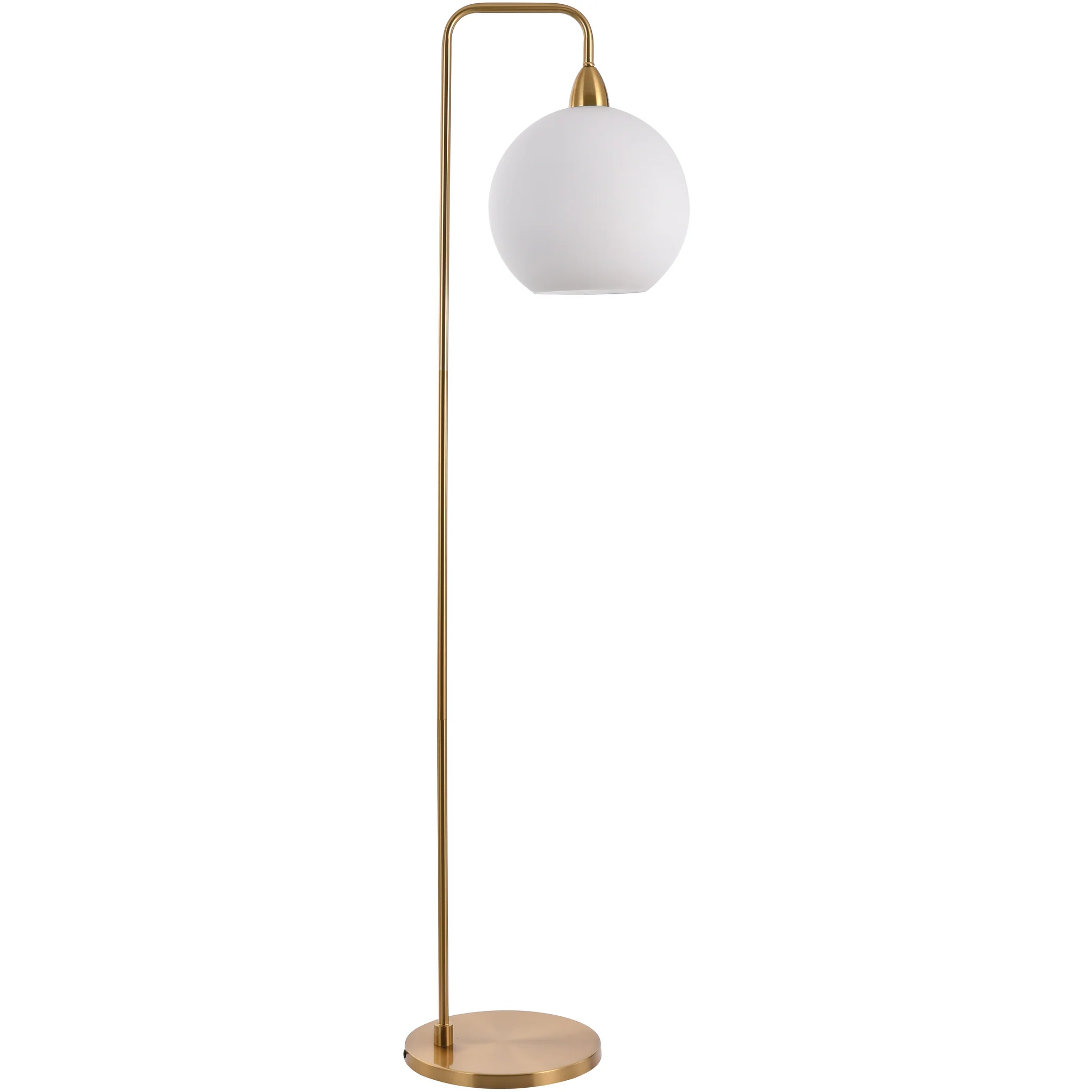 Vloerlamp Céline opaal glas | 1 lichts - Goud