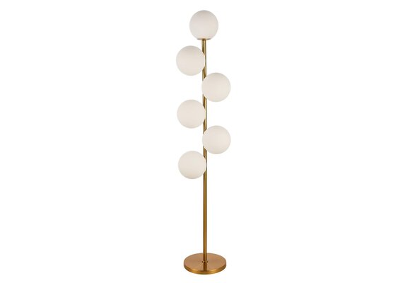 Vloerlamp Infinity opaal glas | 6 lichts - Goud