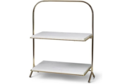 Etagère Elegance - Rechthoekig - Wit Goud - Marmer