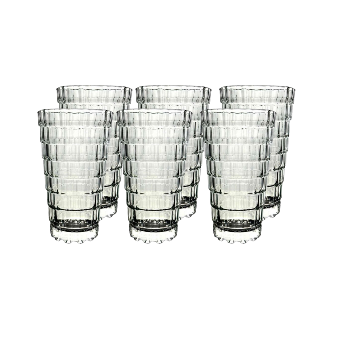 Longdrinkglazen Crystal - 390 ml - set van 6