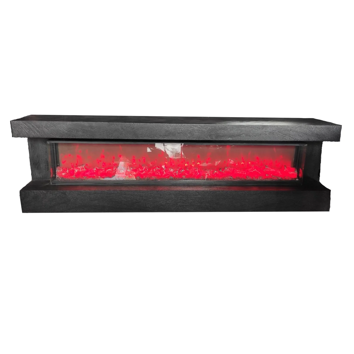 TV-Meubel Oxton - Black Bonito - incl. Sfeerhaard