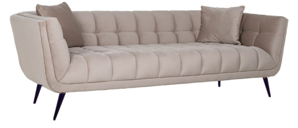 Zitbank Seattle - Taupe | 3 zits  - Quartz 903 - Zwart poten