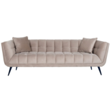 Zitbank Seattle - Taupe | 3 zits  - Quartz 903 - Zwart poten