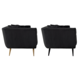 Zitbank Seattle - Zwart | 3-zits  - Quartz 800 - Zwarte poten