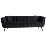 Zitbank Seattle - Zwart | 3-zits  - Quartz 800 - Zwarte poten