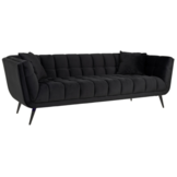 Zitbank Seattle - Zwart | 3-zits  - Quartz 800 - Zwarte poten