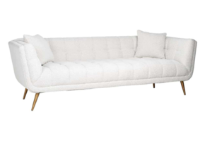 Zitbank Seattle - Bouclé Wit | Goud