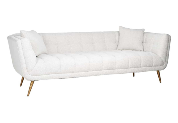 Zitbank Seattle - Bouclé Wit | Goud