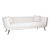 Zitbank Seattle - Bouclé wit | 3-zits  - Copenhagen 900 - Zwarte Poten