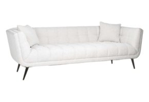 Zitbank Seattle - Bouclé Wit | Zwart