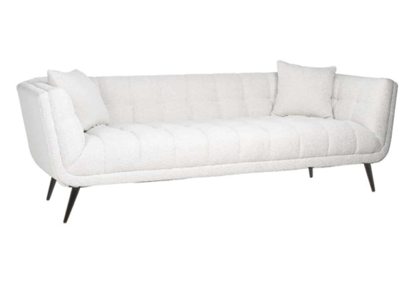 Zitbank Seattle - Bouclé Wit | Zwart