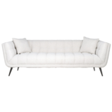 Zitbank Seattle - Bouclé wit | 3-zits  - Copenhagen 900 - Zwarte Poten