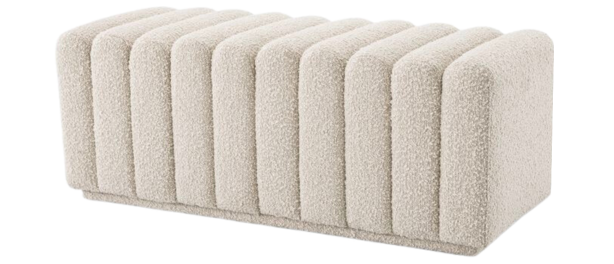 Hocker bank Lessiano - Bouclé