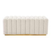 Hocker bank Lessiano - Bouclé / Goud