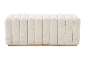 Hocker bank Lessiano - Bouclé / Goud