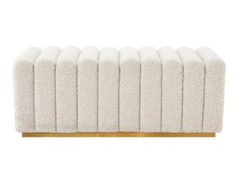 Hocker bank Lessiano - Bouclé / Goud