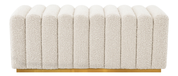 Hocker bank Lessiano - Bouclé / Goud