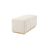 Hocker bank Lessiano - Bouclé / Goud