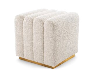 Poef Lessiano - Bouclé Goud
