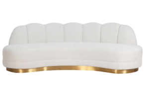 Zitbank Amore - Bouclé wit / goud