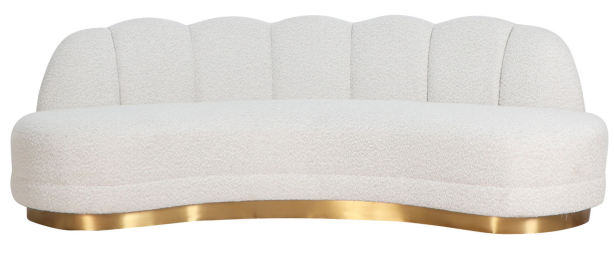Zitbank Amore - Bouclé wit / goud - Copenhagen 900