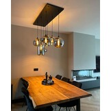 Hanglamp Smoke glas 7 lichts Mix