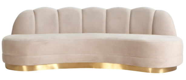 Zitbank Amore - Taupe  / goud - Quartz 903