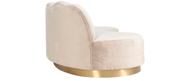 Zitbank Amore - Taupe  / goud - Quartz 903