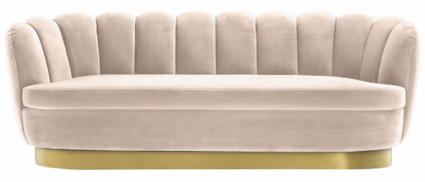 Zitbank Luvv - Taupe  / goud - Quartz 903