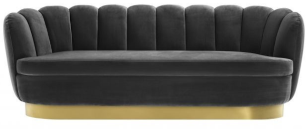 Zitbank Luvv - Zwart  / goud - Quartz 800