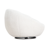 Draaifauteuil Giulia - Bouclé wit