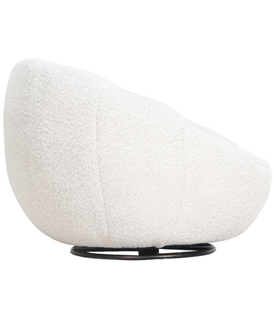 Draaifauteuil Giulia - Bouclé wit