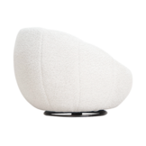 Draaifauteuil Giulia - Bouclé wit