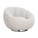 Draaifauteuil Giulia - Bouclé grijs